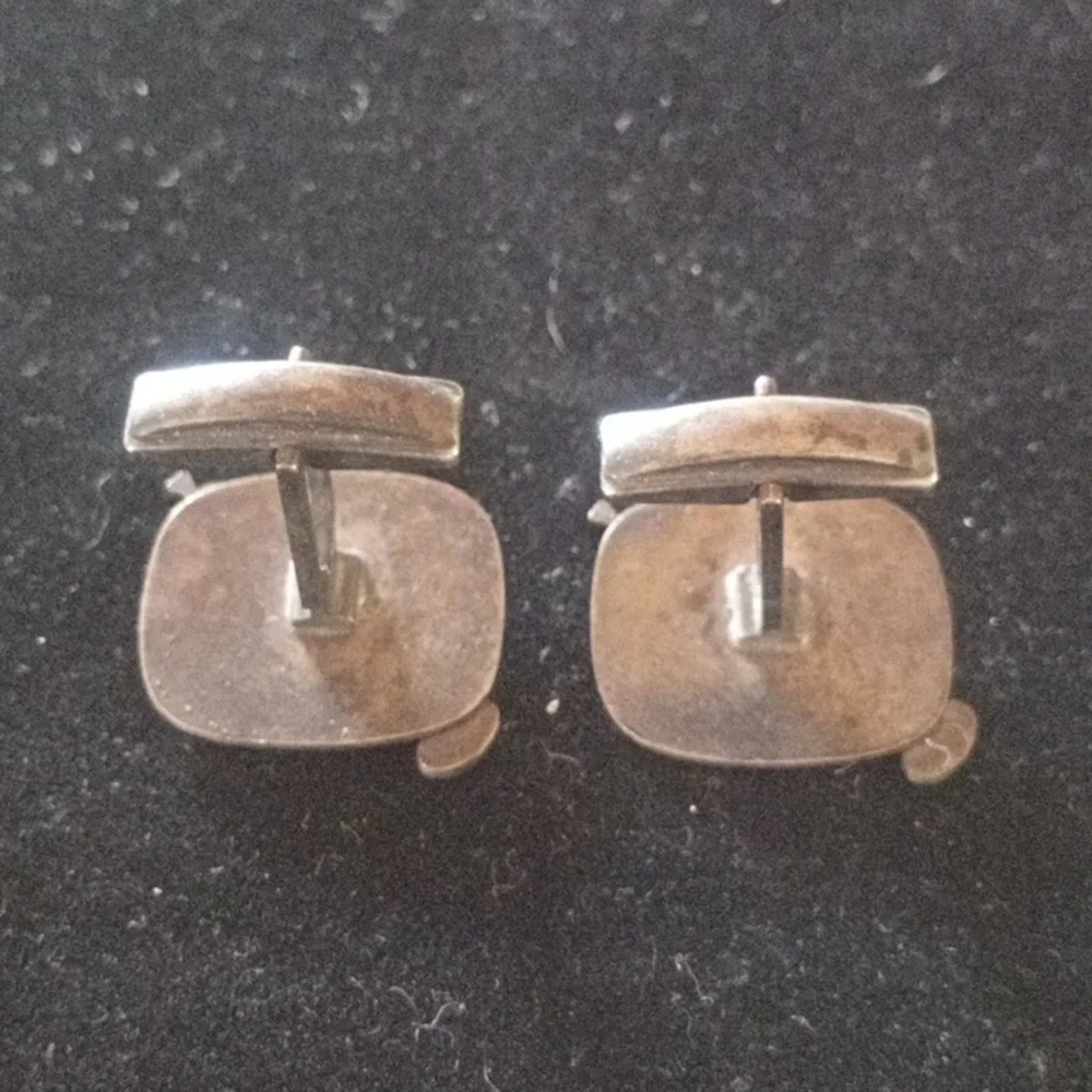 Silver Tone Trombone Cufflinks